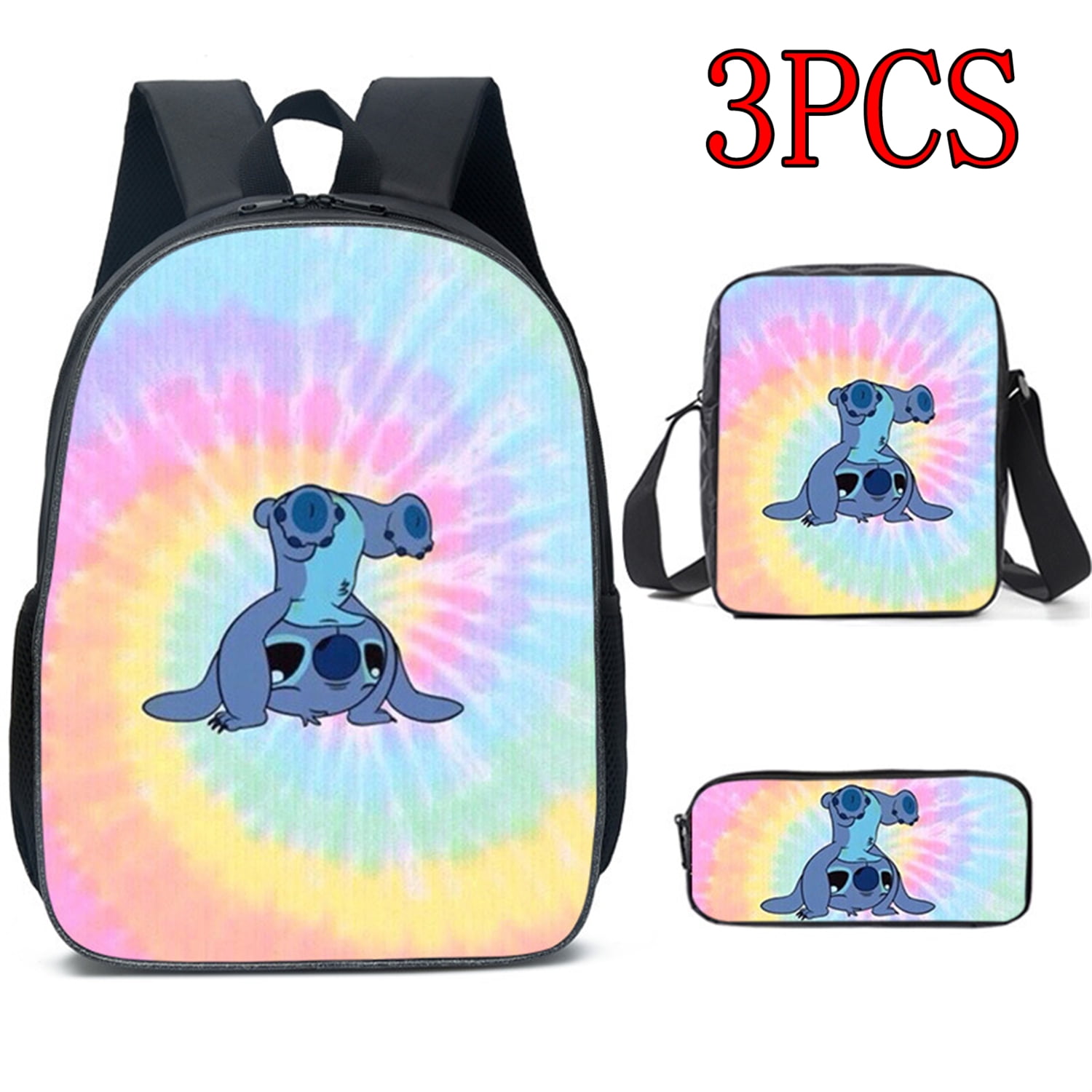 Disney Stitch Backpack Transparent Clear 16 Girls School Bag Pink Blue