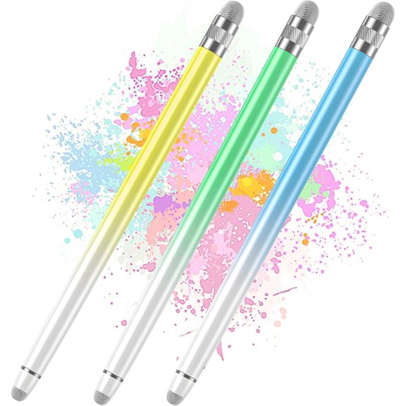 3PCS Stylus Pen for Touchscreen,Stylus Pen for iPhone/iPad/Tablet Android/Microsoft/Surface, Compatible with Touch Screens(Blue/Green/Yellow)