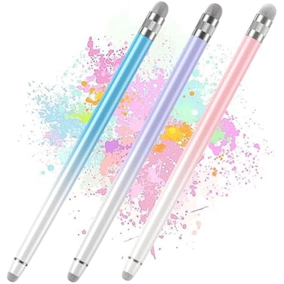 3PCS Stylus Pens for Touch Screens, Stylus Pen for iPhone/iPad/Tablet Android/Microsoft/Surface, Compatible with All Touch Screens(Purple/Pink/Blue)