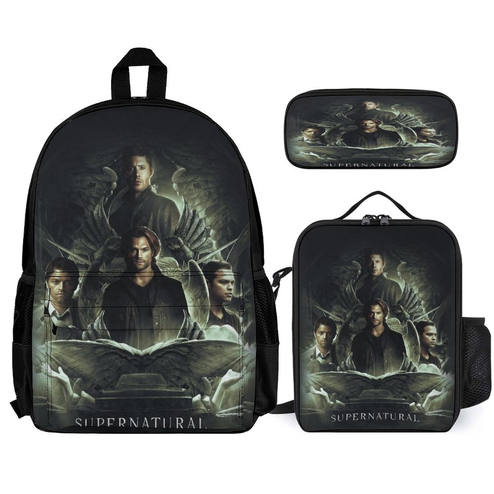 Superbad Rucksack 3PCS Superna-Tu-ral Backpack Set with Pocket Laptop Bag with Lunch Box ...
