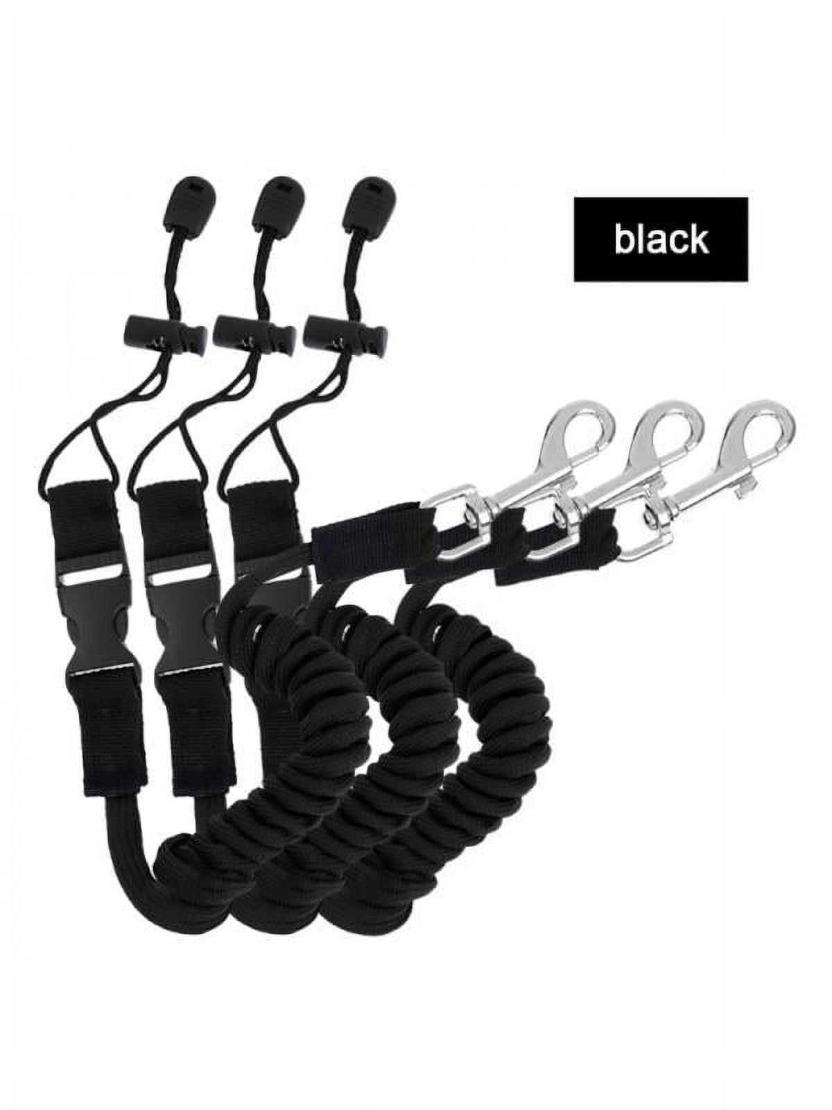 3PCS Survival Duck 1.5 Coiled Kayak Paddle Leash Canoe Accessories Fishing  Rod Tether