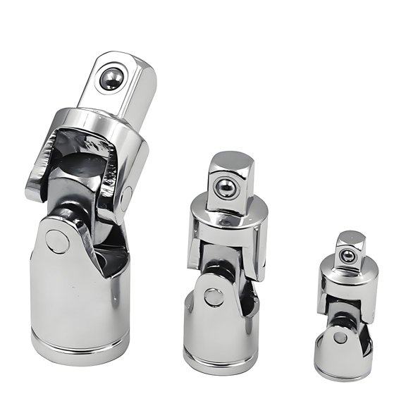 3PCS Swivel Socket Set 1/4 3/8 1/2 360 Rotating Adapters
