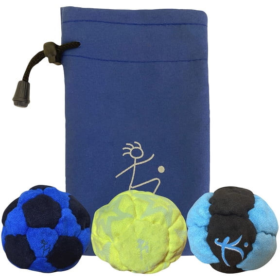 3PCS Tai Chi Juggling Balls Bean Bag Set with Storage Bag, Soft Non Bounce Coordination Training Balls for Outdoor Toss Games and Hand Eye Practice, Reinforced Stitching Design(A)