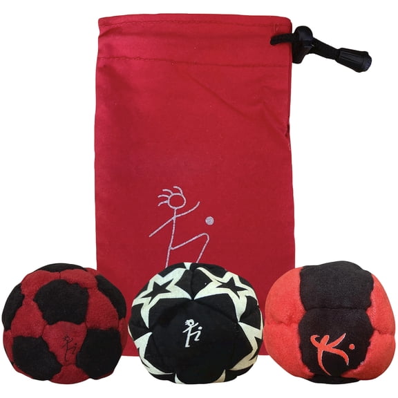 3PCS Tai Chi Juggling Balls Bean Bag Set with Storage Bag, Soft Non Bounce Coordination Training Balls for Outdoor Toss Games and Hand Eye Practice, Reinforced Stitching Design(B)