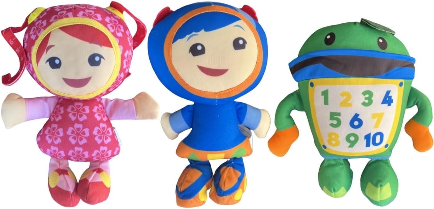3PCS Team Cartoon Umizoomi Plush,Stuffed Figure Pillow for Room Decor ...