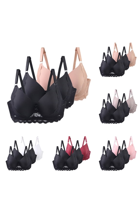 3PCS Thin Jacquard Pattern Underwire Bra for Curvy Ladies, Effective Bust Lifting, Anti-Sagging Shape Retention All-Day C Cup Daily | TruHer,Beige 100C