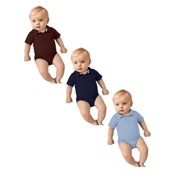 3PCS Toddler Boy Clothes Bodysuit Soft Polo Pajamas Romper Jumpsuit Preemie Clothes Boys 18 Months