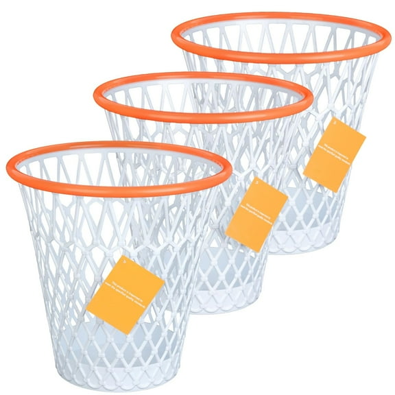 3PCS Trash Can,Basketball Trash Can,Basketball gift,4.5 Gallon,Size11"x11"x12"Basketball Hoop,Basketball Holder display,Garbage Can,Basketball Net Waste Basket for Kitchen,Office,Bar,Gym.