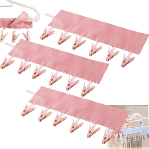 3PCS Travel Hangers Foldable with 6 Clips Portable Swimsuit Drying Rack for Travel Hotel Cruise Compact Foldable Clothes Hanger for Towel Sock Underwear