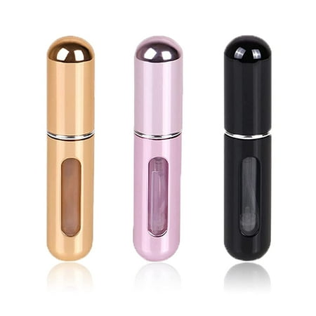3PCS Travel Mini Perfume Refillable Atomizer Container, Portable Perfume Scent Pump Case Fragrance Empty Spray Bottle for Traveling and Outgoing (3 Pack, 6ml)