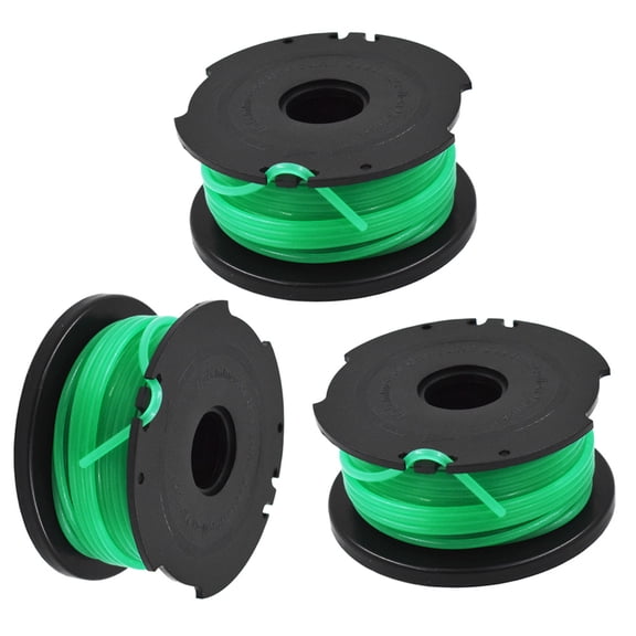 Labwork 3Pack 20ft 0.08" Autofeed String Trimmer Spools Green Weed Eater Lines SF-080 Fit for Black & Decker GH3000 GH3000R LST540 LST540B Lawn Mowers