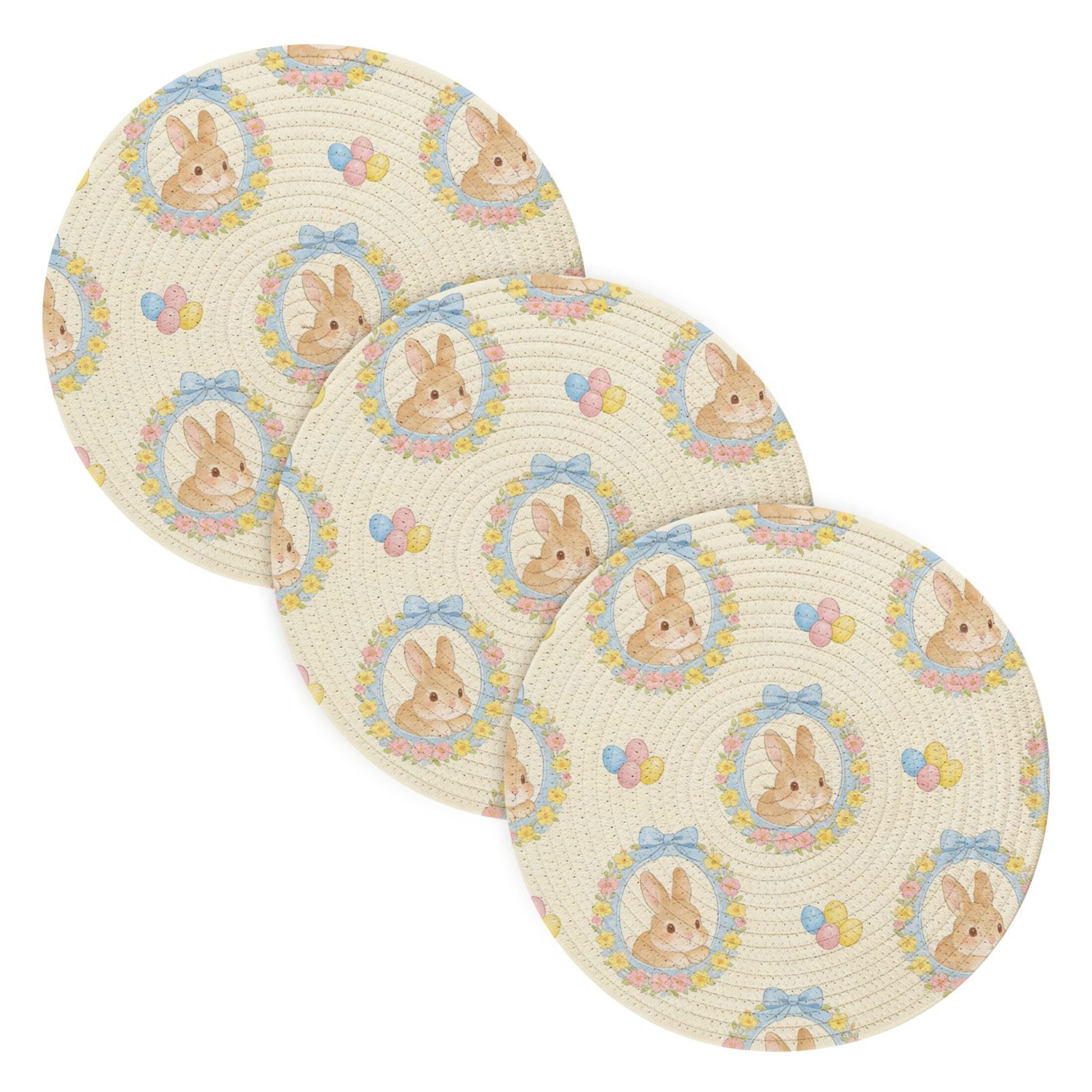 3PCS Trivet Mats 15 Inch Round Heat-Resistant Pot Holders Hot Pads ...