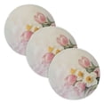 thumbnail image 1 of 3PCS Trivet Mats 15 Inch Round Heat-Resistant Pot Holders Hot Pads Table Decor Tulips and Daffodils, 1 of 6
