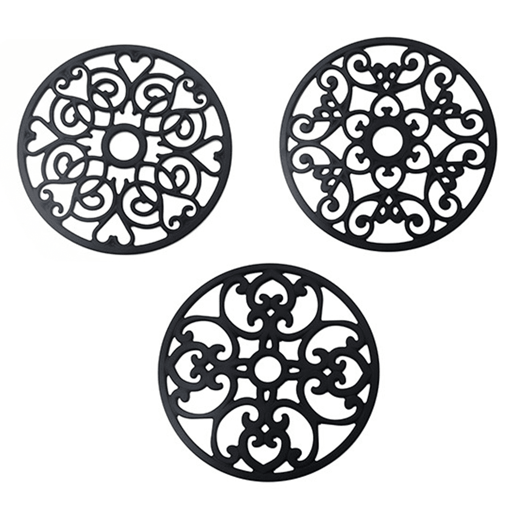 Silicone Trivet Mat For Kitchen, Black Silicone Hot Pads For Hot Pots And  Pans, Silicone Pot Holders For Kitchen Heat Resistant For  Hotels/restaurants - Temu
