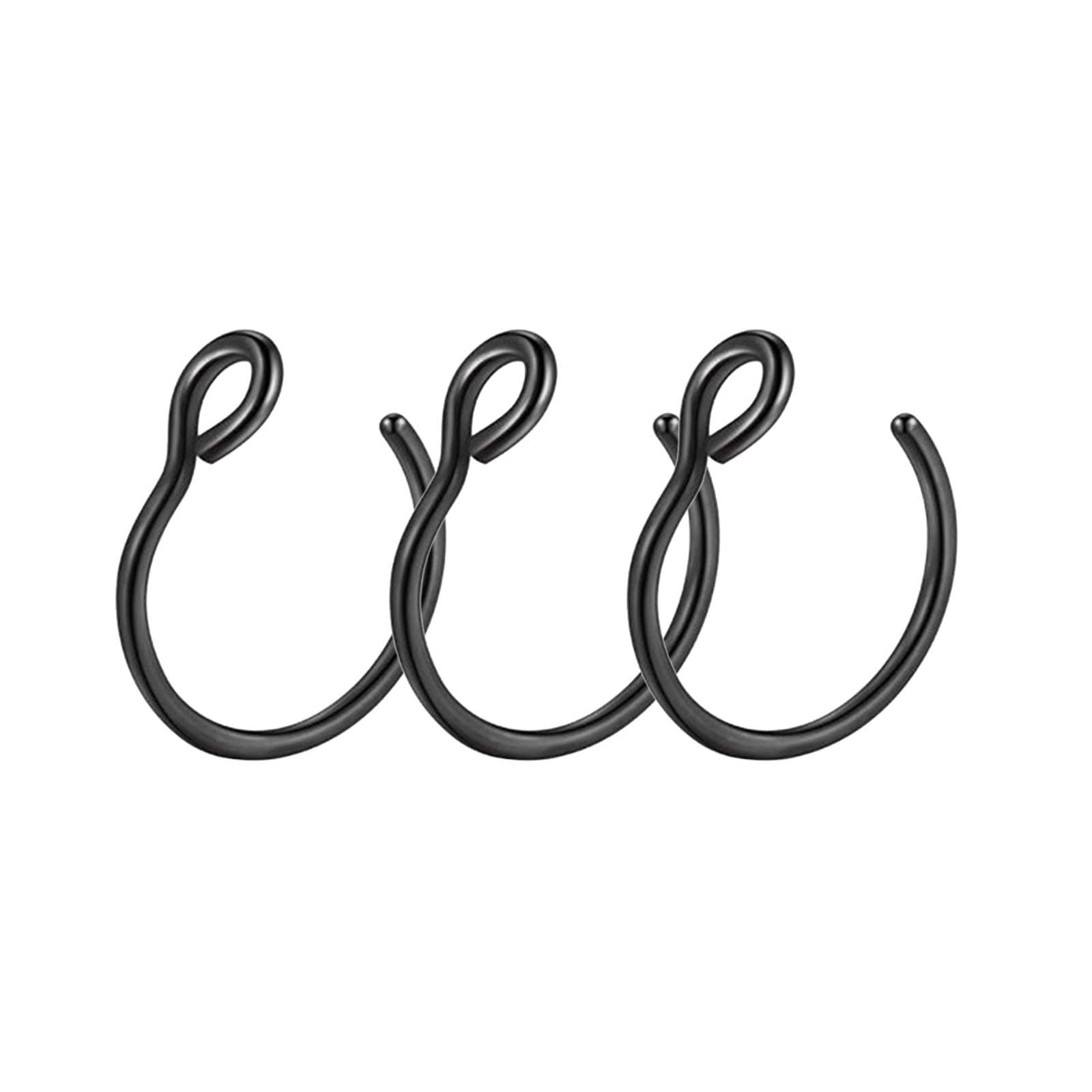 3PCS U Shape Stainless Steel Nose Hoop Perforated For Men And Women Cartilage Sleep Earrings