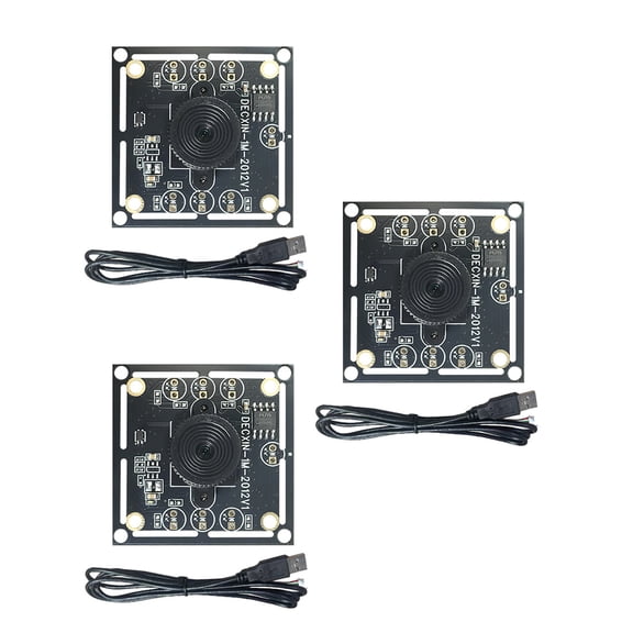 3PCS OV9732 USB Camera Module 1MP 720P 100 Degree Lens for Face and License Plate Recognition Supports Multiple Platforms