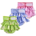 thumbnail image 1 of 3PCS Washable Dog Diapers Female, Reusable Highly Absorbent Diaper for Female Dog in Heat, Incontinence, Excitable (XS，Waist Circumference Fit 7.8-13.7 inches), 1 of 6