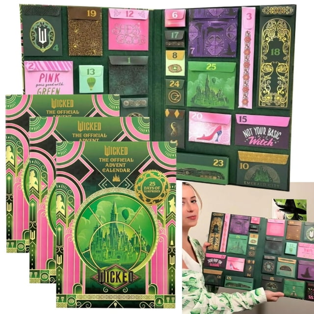 3PCS,Wicked Advent Calendar 25 Days of Surprises 2024 Christmas Advent