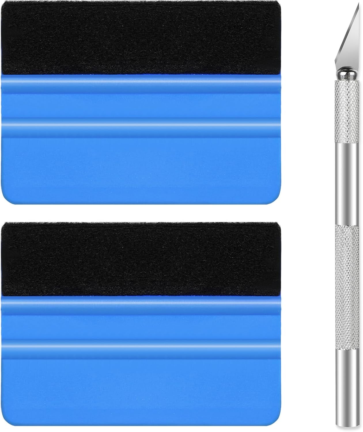 3PCS Window Film Installation Wrap Tools Decal Squeegee Window Tint Kit Removable Wallpaper Smoothing Vinyl Squeegee Craft Knife Set for Car Window Film Installing Contact Paper Se