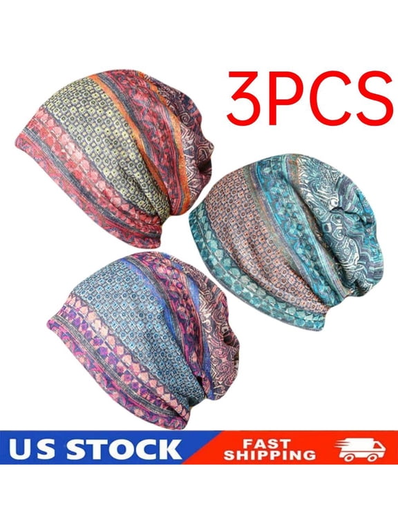 3PCS Women Baggy Slouchy Beanie Chemo Hat Cap Hat Headwear, Outdoor Stacking Cap