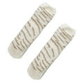 thumbnail image 1 of 3PCS Women Men Autumn Winter Cute Cartoon Stripes Print Coral Fleece Socks Warm Middle Tube Sleeping Stocking, 1 of 8