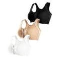 thumbnail image 1 of 3PCS Women's Bra Comfortable And Sexy Front Buckle Without Steel Ring Yoga Sleep Women Bra, 1 of 3