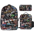 thumbnail image 1 of 3PCS Wres-Tler W-W,E Backpack Set Large Capacity Bookpacks With Lunch Box Pencil Case 17In Backpack Set, 1 of 8