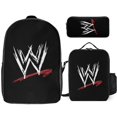 thumbnail image 1 of 3PCS Wres-Tler W-W,E Backpack Set Large Capacity Bookpacks With Lunch Box Pencil Case 17In Backpack Set, 1 of 8