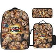 thumbnail image 1 of 3PCS Wres-Tler W-W,E Backpack Set Large Capacity Bookpacks With Lunch Box Pencil Case 17In Backpack Set, 1 of 8