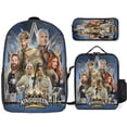 thumbnail image 1 of 3PCS Wres-Tler W-W,E Backpack Set Large Capacity Bookpacks With Lunch Box Pencil Case 17In Backpack Set, 1 of 8