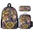 3PCS Yu Card Gi 0h Backpack Set with Pocket Laptop Bag with Lunch Box ...