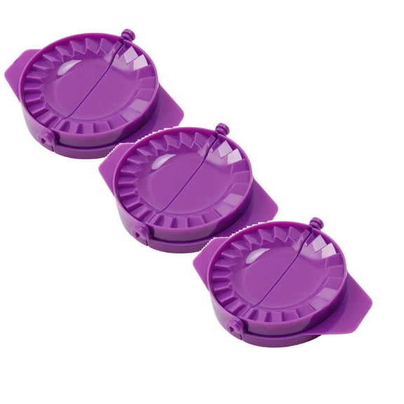 3PCs Dumpling Maker,Empanada Maker Press,Tortilla Folder,Tortilla Crimper,Pasta Making Tools, Large Size(3PCs,Purple)