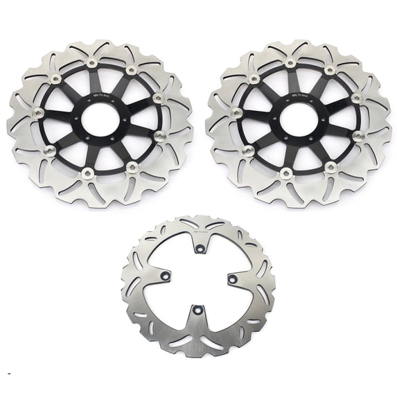 3PCs Front Rear Brake Discs Rotors For HONDA VFR 800 F Interceptor 800 1998-1999 VFR 800 FI Interceptor 1998-2001