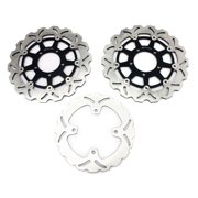 3PCs Front Rear Brake Discs Rotors For KAWASAKI Z 1000 / ABS 2007-2013 Z 1000 SX / ABS 2011-2019 Z 750 / ABS 2007-2012