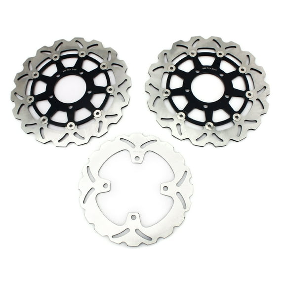 3PCs Front Rear Brake Discs Rotors For KAWASAKI Z 1000 / ABS 2007-2013 Z 1000 SX / ABS 2011-2019 Z 750 / ABS 2007-2012