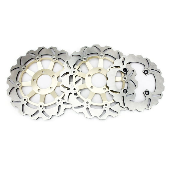 3PCs Front Rear Brake Discs Rotors For KAWASAKI ZX6R 600CC 95-97 ZX12R 04-06 ZZ-R 600 D 90-92 ZR 750 Zephyr 750 91-02