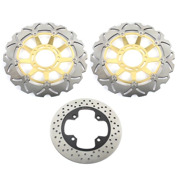 3PCs Front Rear Brake Discs Rotors For TRIUMPH Tiger 1050 07-14 Tiger 1050 SE 09-13 10 11 12