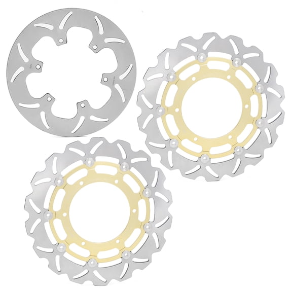 3PCs Front Rear Brake Discs Rotors For YAMAHA FJR 1300 A 03-18 FJR1300 04-13 FJR 1300 AS 2006-2019