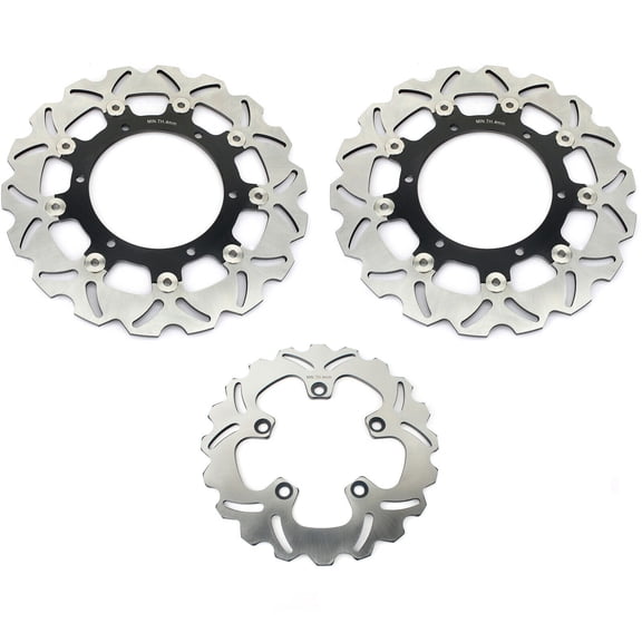 3PCs Front Rear Brake Discs Rotors For YAMAHA FZ6 2004-2007 FZ6 Fazer 04 05 06 07 MT-03 660 2005-2014