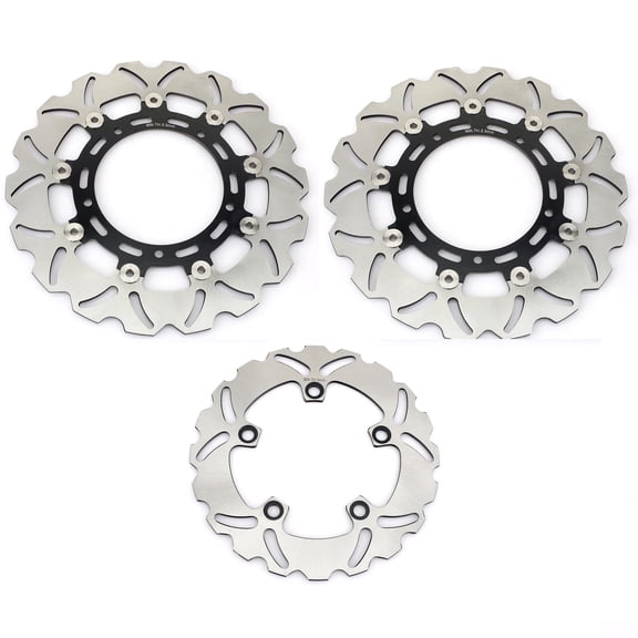 3PCs Front Rear Brake Discs Rotors For YAMAHA YZF R6 2005-2016 2006 2007 2008 2009 2010 2011 2012 2013 2014 2015 YZF R1 07-14