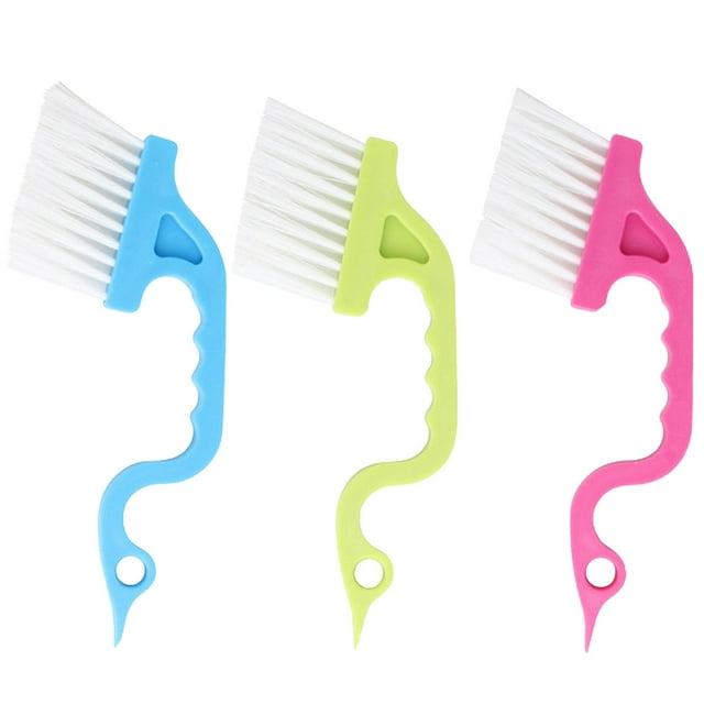 3PCs Kitchen Shutter Handheld Groove Gaps Crevice Gaps Cleaning Brushes Tool