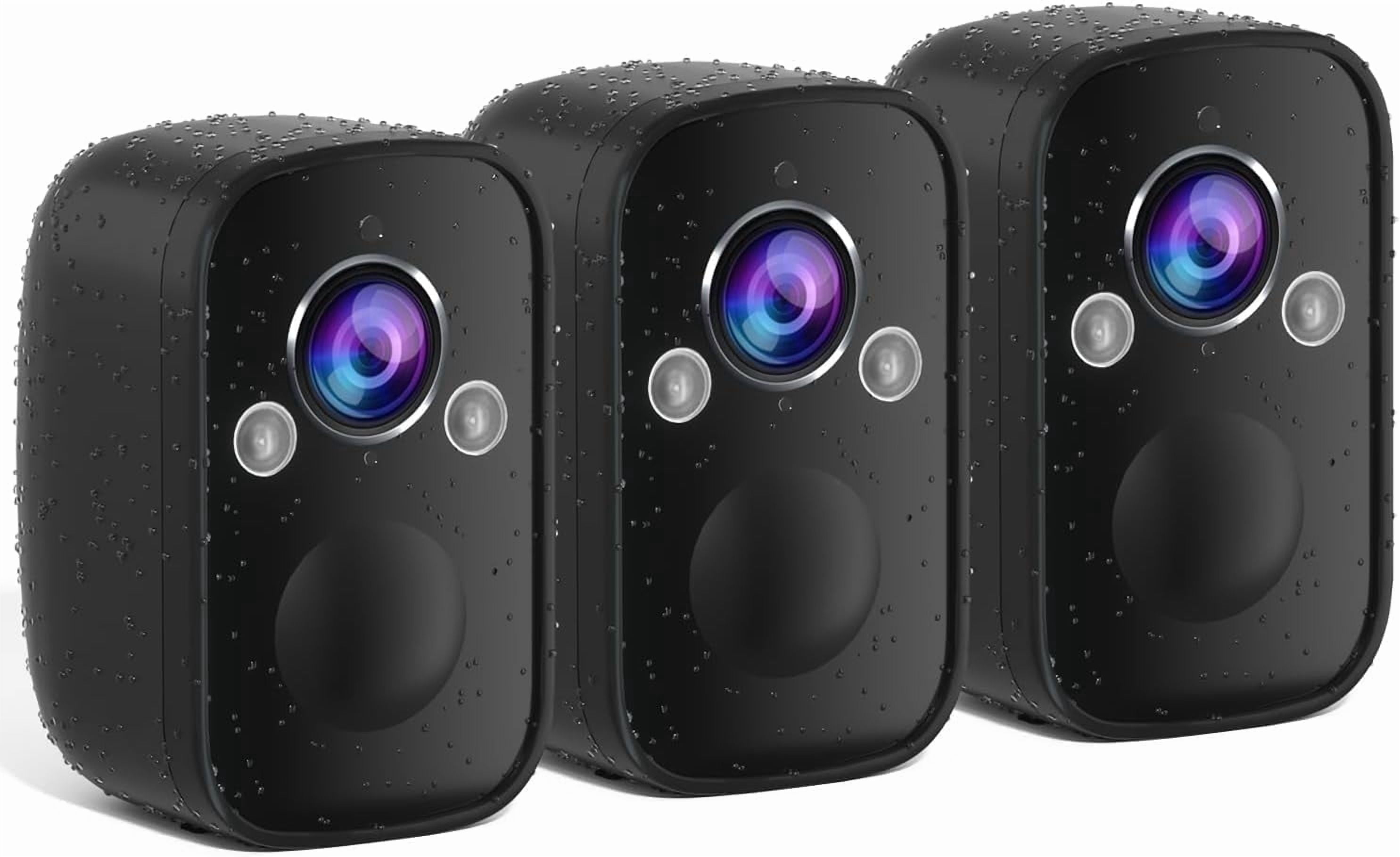 3 Pack Security Cameras Wireless Outdoor 2K Home Security Cameras ...