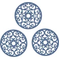 thumbnail image 1 of 3PCs Silicone Trivet Mat for Hot Pan in Heart Design Trivets, Non Slip, Serving Dishes Plates, Kitchen Hot Pan Holder for Countertop & Table, Blue, 1 of 7