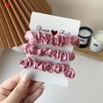 3PCs Silk Satin Skinny Small Scrunchies Set Solid Color Hair Ties