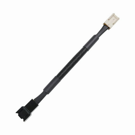 3PIN PC Fan Speed Reduce Noise Extension Resistor Cable Wire CPU 3 Pin Connector for Computer CPU Fan,1 x Fan Speed Reduce Cable,Black