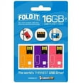 thumbnail image 1 of 3PK 16GBCUSTOMUSB FOLDIT USB INCLUDES YELLOW PURPLE PINK, 1 of 3
