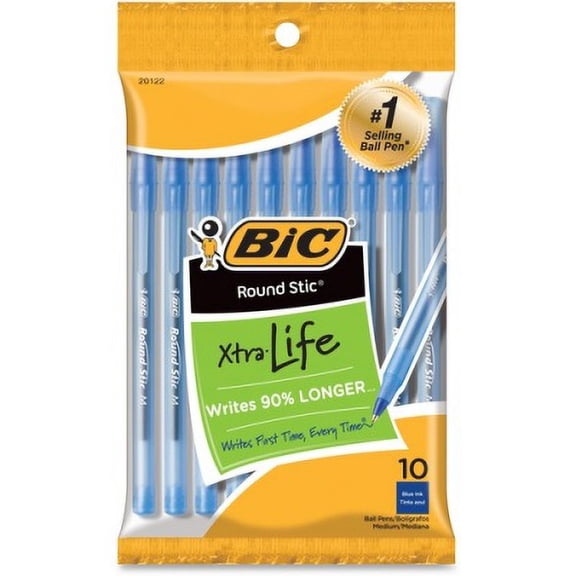 3 PK,BIC Round Stic Ballpoint Pens (GSMP101BE)