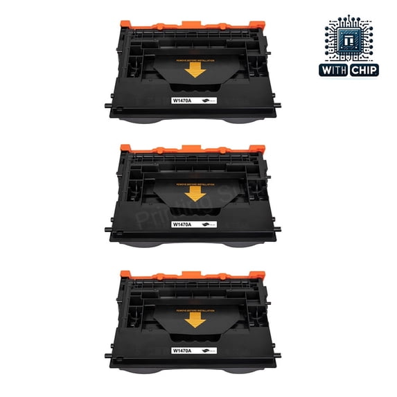 3PK Black Toner Cartridge for 147A W1470A with Chip Compatible with LaserJet Enterprise M610 M611 M612 LaserJet Enterprise MFP M634 M635 M636