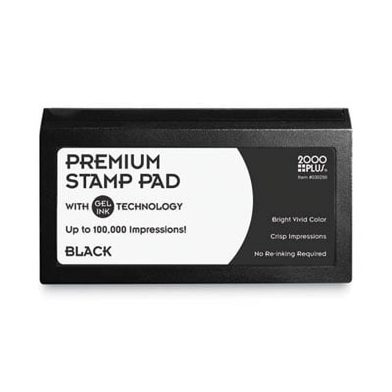 3PK COSCO COS030256 Microgel Stamp Pad for 2000 PLUS, 3 1/8 x 6 1/6, Black