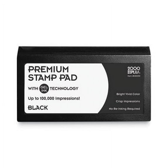3PK COSCO COS030256 Microgel Stamp Pad for 2000 PLUS, 3 1/8 x 6 1/6, Black